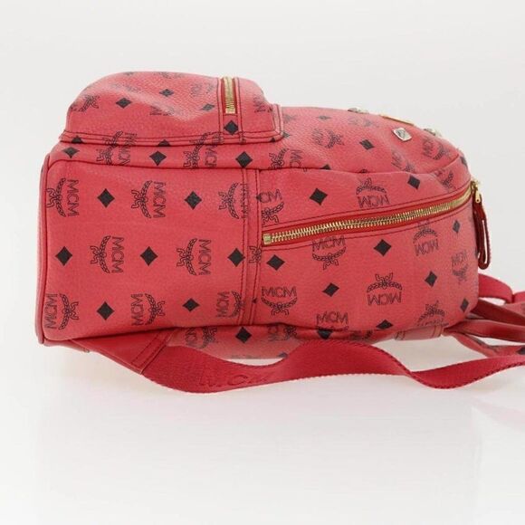 MCM Vicetos Backpack PVC Leather Pink - Picture 3 of 15